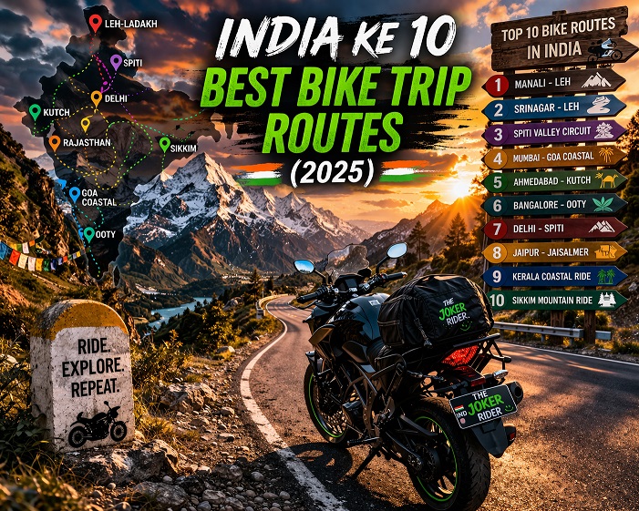 India best bike trip routes travel guide